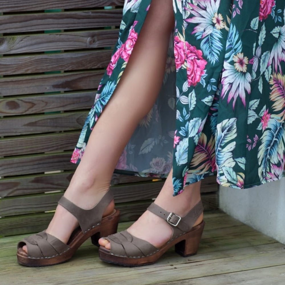 Lotta’s Peep Toe Clogs